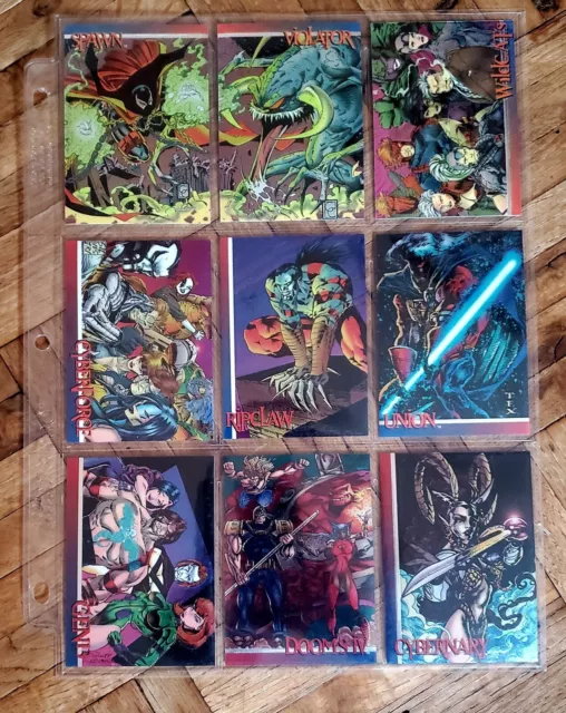 Wizard 1993 Image Series 3 Foil Promo FULL SET of 9 Trading Cards!