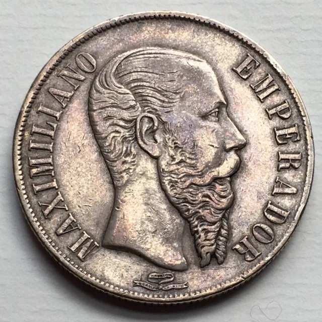 #E7230 - Mexico - Empire of Maximilian : Silver Peso 1866 Mo - KM# 388