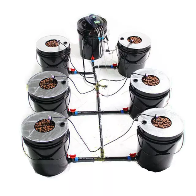 Hydrokultur DWC Grow System Kit 20L x 7 Bucket Indoor Hydroponic Anzucht-System