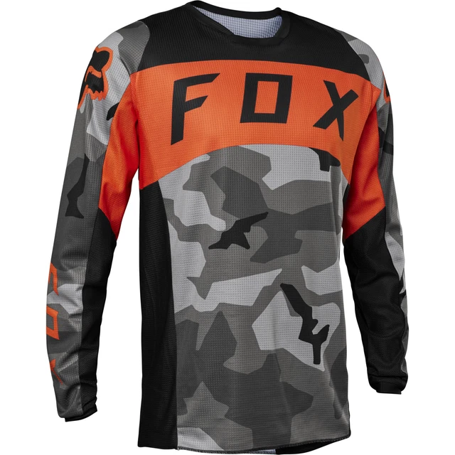Fox Racing Grey Camo 180 BNKR Motocross Jersey Motocross MotoX Cuffed Sleeves