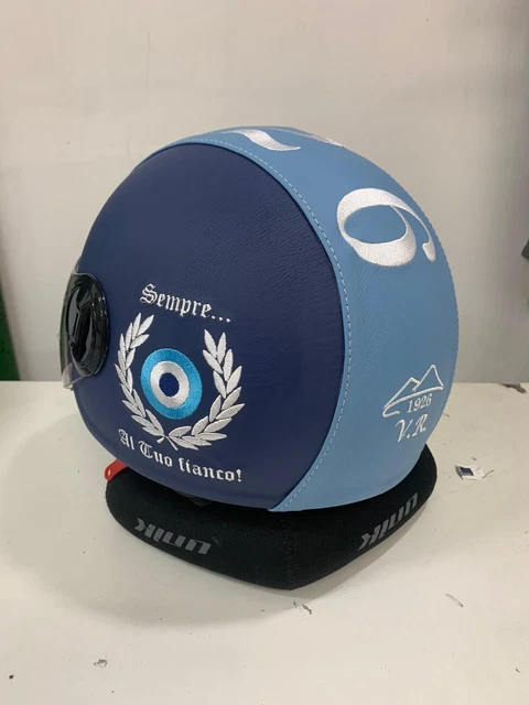 Casco omologato rivestito in ecopelle Accessorio Moto