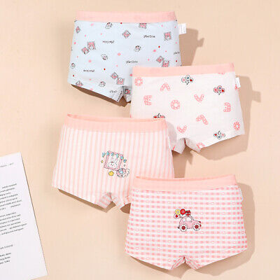 4 Pack Toddler Little Girls' Boyshorts Panties Kids Briefs Cotton Baby Underwear
