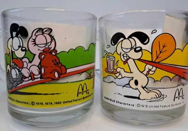 Garfield Set Of 4 Vintage 1978 McDonalds Coffee Mugs