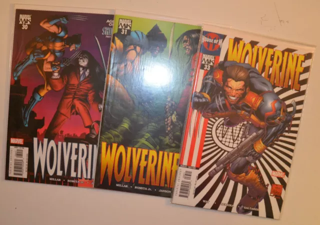 Wolverine Lot of 3 #30,31,33 Marvel (2005) 2nd Series Comic Books Comics