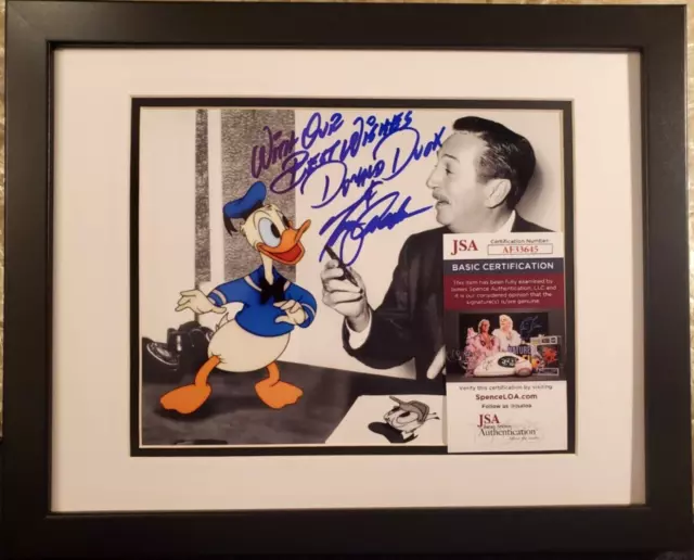 🔵 JSA Donald Duck Walt Disney hand signed voice Donald Tony Anselmo NEW FRAME