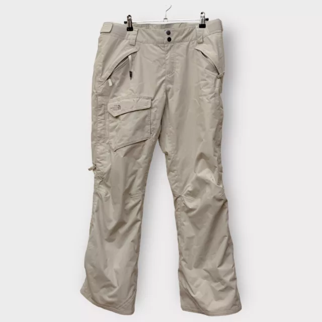 The North Face Womens Ski Pants Size Med White Hyvent Snowboarding Nylon Shell