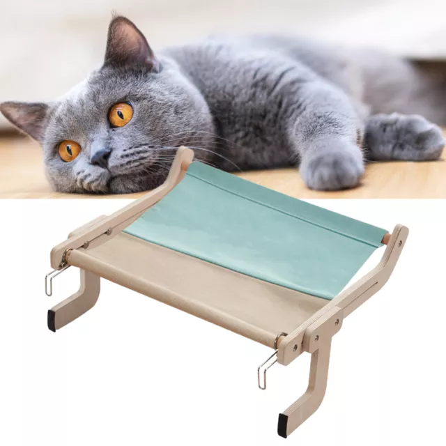 Foldable Cat Window Hammock Window Bed Perch Seat with Reversible Washable Mat