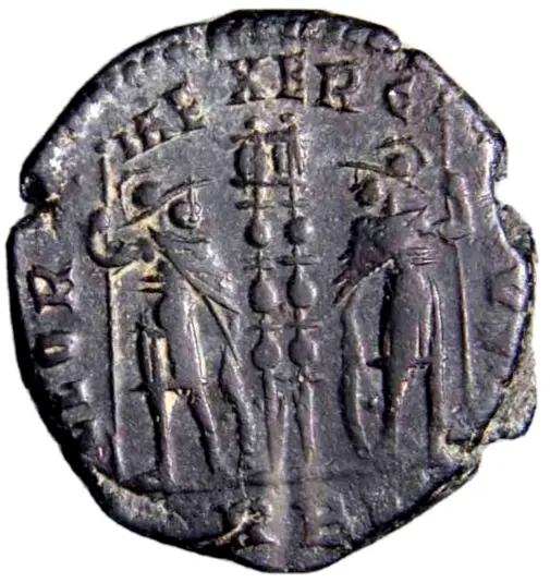 SCARCE MINT Treveri, 330-1 AD. Æ follis Gloria Constantine II  Roman Coin wCOA