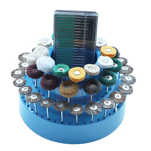 1PC Rotating Round Shape Drill Bit Storage Case Three Layers 116 Holes Too F6