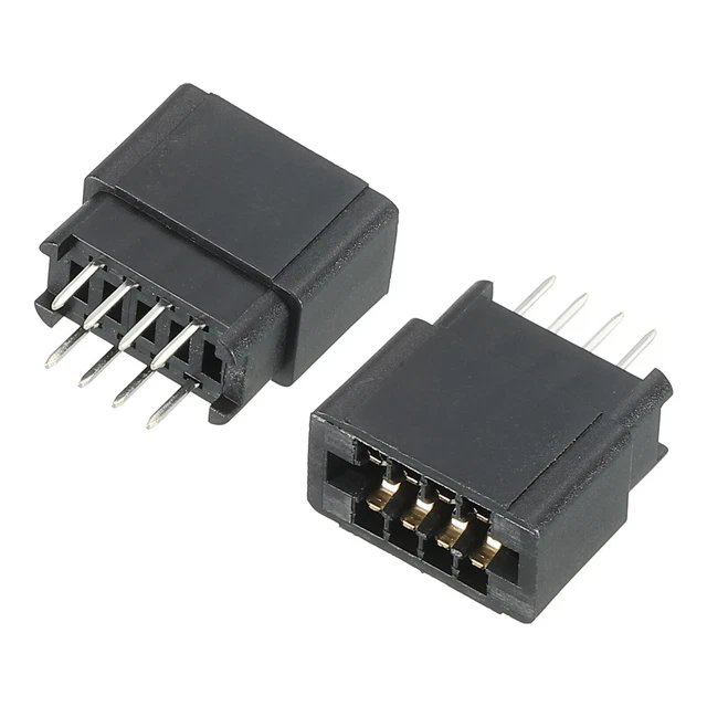 Scheda Bordo Connettore Nero Presa Destra Angolo 8 Pin 2.54mm Passo 2pz