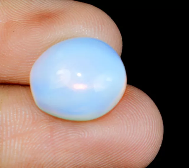 8 Ct Natural Oval Cabochon White Flash Rainbow Moonstone Gemstone AD403