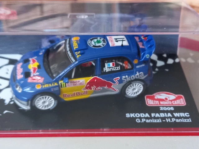Voiture Miniature Rallye Monte-Carlo 2006 — Škoda Fabia WRC #11 Panizzi — échelle 1/43 Altaya