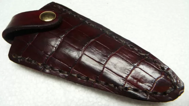 Hand Made Leather 100% Gator Boot Knife Sheath