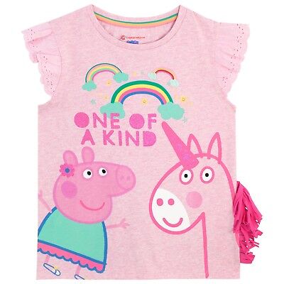 Peppa Pig Unicorn T-Shirt Kids Girls 12 18 24 Months 2 3 4 5 6 7 8 Years Tee Top