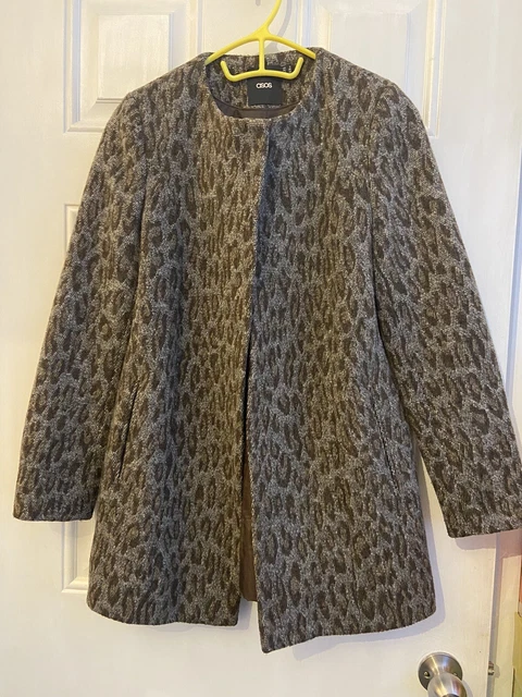 ASOS Lovely  Girls Women Animal Print Coat Jacket S 8 UK 36 EU