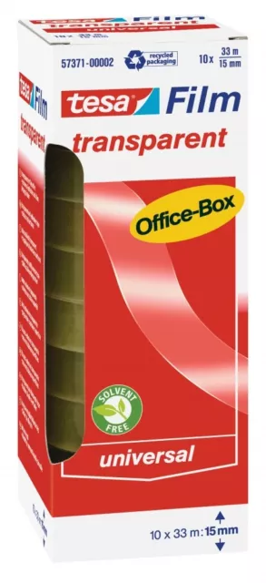 tesafilm® transparent, 10 Rollen, Office-Box