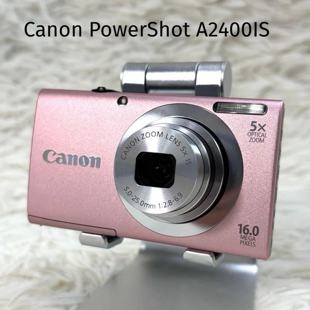 CANON POWERSHOT A2400IS Compact Digital Camera Pink 16MP Optical