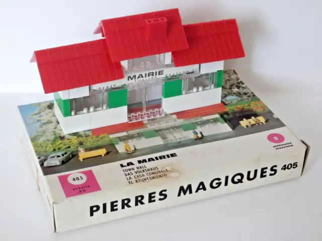 Pierres Magiques - LA MAIRIE - Boite Construction N° 405 - Ho - Complète - 60's