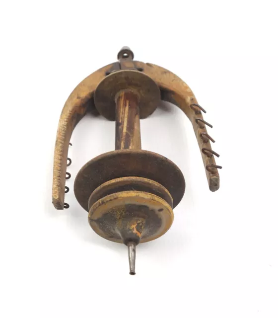 Scandinavian Antique Handmade Spinning Wheel Spool Flyer As Is 2