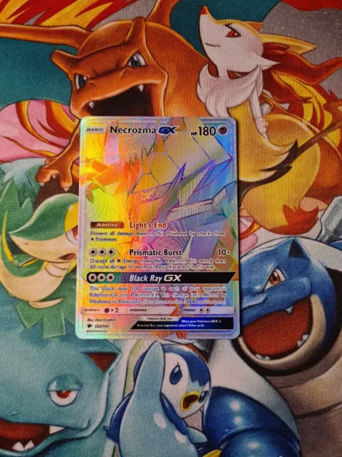 Pokemon Card Necrozma GX - 153/147 Burning Shadows Secret Rainbow Rare TCG