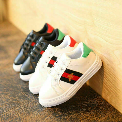 Kids Boys Girls Trainers Sport Running Lace Up Shock Absorbing Infants Shoes