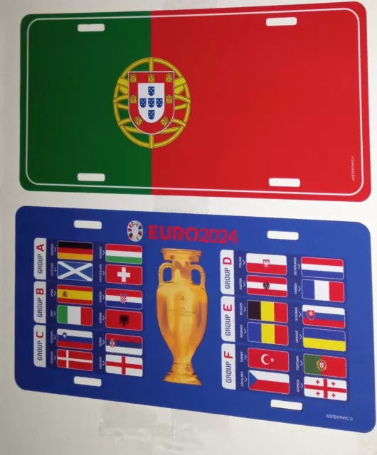 2 Portugal Gifts : 1 Portugal License Plate + 1 2024 Eurocup License Plate $35