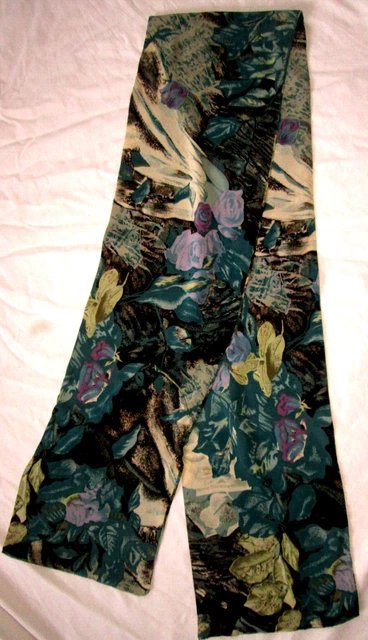 Écharpe 100% Soie Dany François Vintage - Dimensions 26 X 135 Cm, Couleur Ivoire