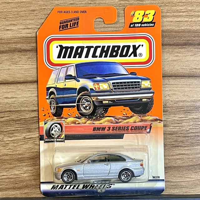 Matchbox #83 BMW 3 Series With 2000 Logo On Windshield Silver Gray New On Card