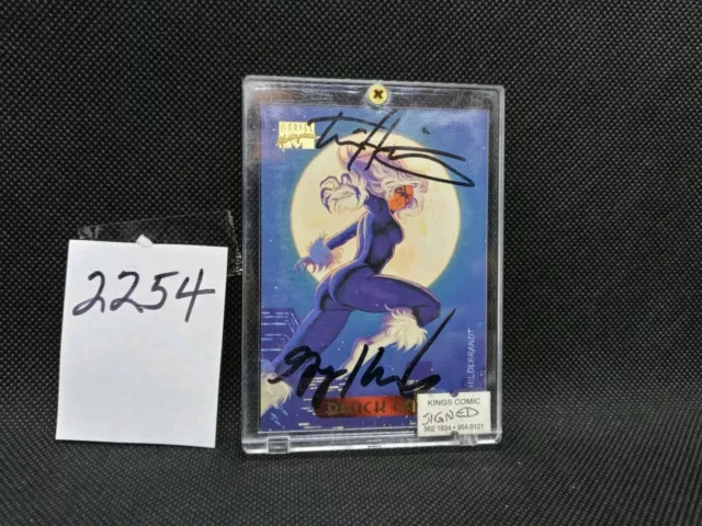 1994 Marvel Masterpiece Card Of #6 Black Cat Signed By Greg & Tim Hildebandt