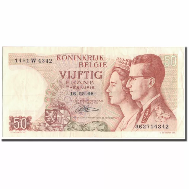 [#595269] Banknote, Belgium, 50 Francs, 1966-05-16, KM:139, VG(8-10)