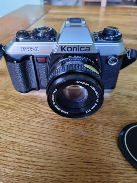 Konica Camera FT-1 Motor. Hexanon AR 50mm F1.8 Lens. 35mm Film.