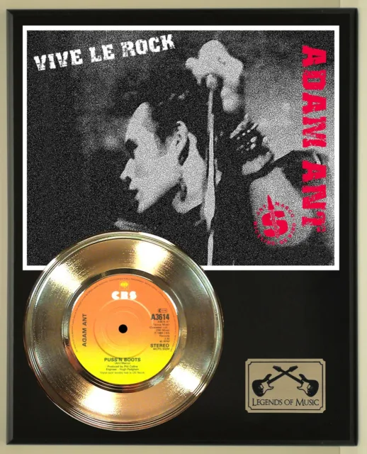 Adam Ant "Puss'n Boots " Record Display Wood Plaque