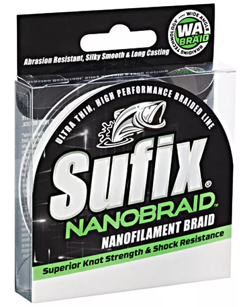 Sufix Nanobraid Nanofilament Braid 150 Yards (137 M) Lo-Vis Green Select Lb Test