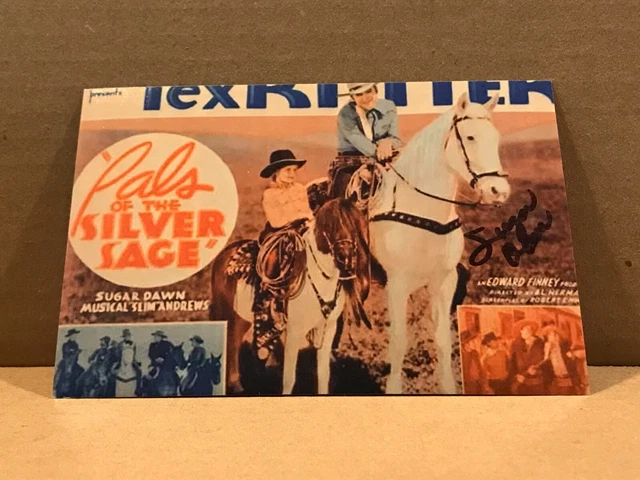 SUGAR DAWN Hand Signed Autograph 4x6 Photo - 40'S CHILD ACTRESS IN WESTERNS