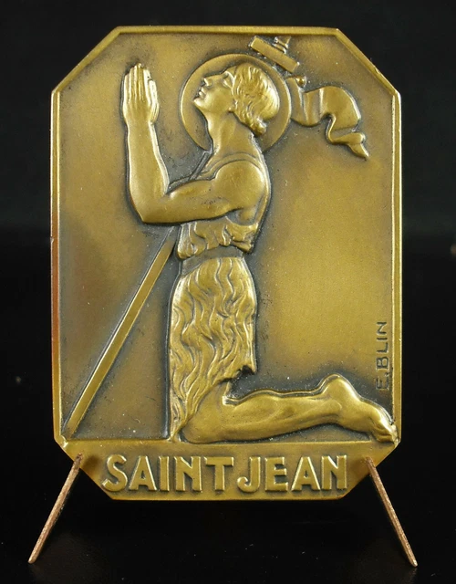 Médaille « La Déesse Aurore » – Bronze, Signée Édouard-Pierre Blin, XXème