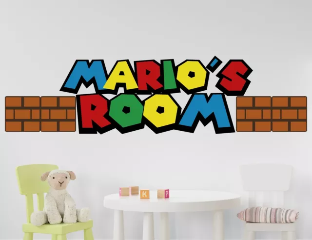 Super Mario Bros Characters Vinyl Kids Bedroom Living Room Wall Art Decal  20x29