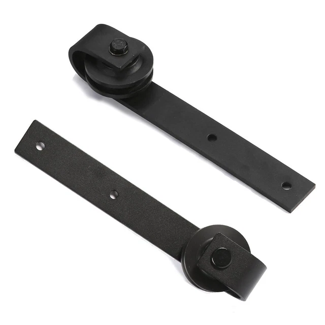 Sliding Barn Door Hardware Kit 6.6FT Modern Closet Hang Style Track Rail Black 9