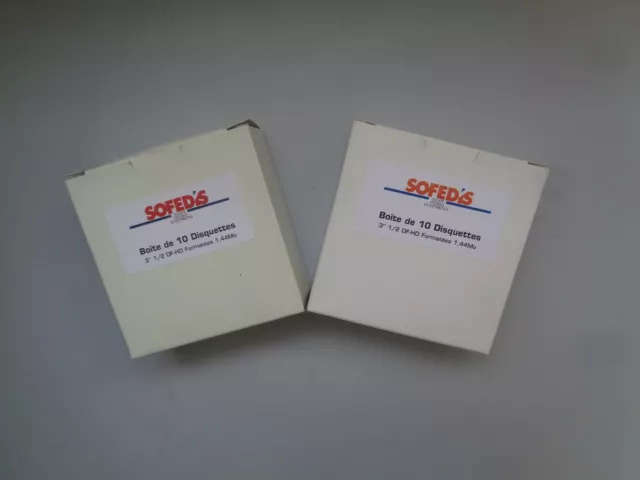 2 Boite de 10 Disquettes Formatées 3.5" SOFEDIS - Edition Color Neuf
