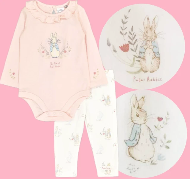 Beatrix Potter Peter Rabbit Baby Girls Bodysuit Leggings Outfit 3-6 Months BNWT