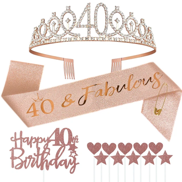 Kit Compleanno 13 Anni Ragazza - Diadema, Fusciacca, Palloncini, Topper Torta, Portachiavi - Foto 2