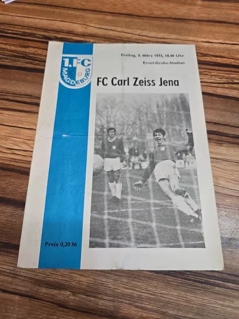 Original Heft 1.FC Magdeburg FC Carl Zeiss Jena 1972 DDR OBERLIGA
