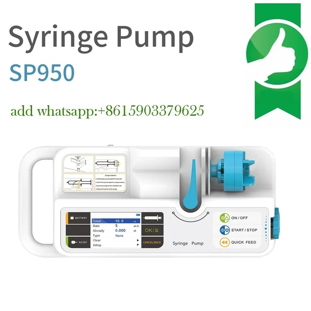 MEDICAL SYRINGE PUMP Injection Infusion KVO Machine with Audible Alarm