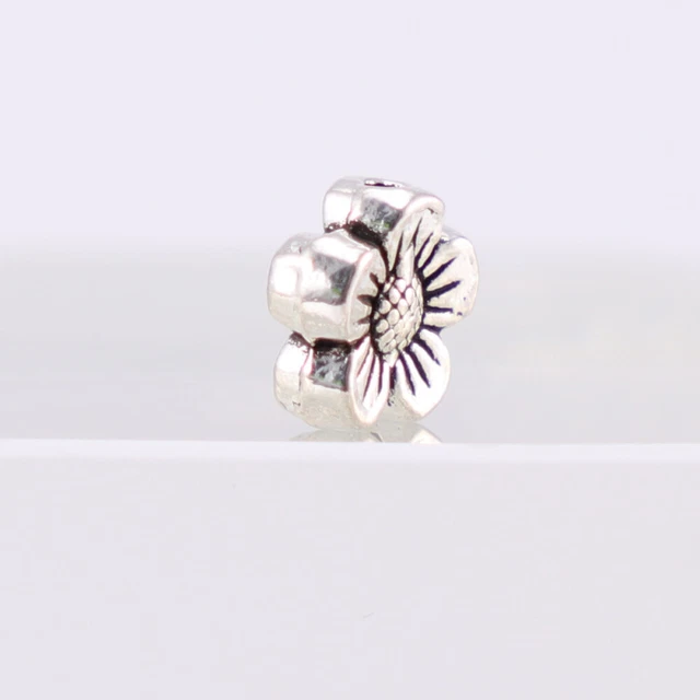 100 Pcs Floral Loose Bead Sunflower Beads Spacer Beads Vintage Bracelet Jewelry 4