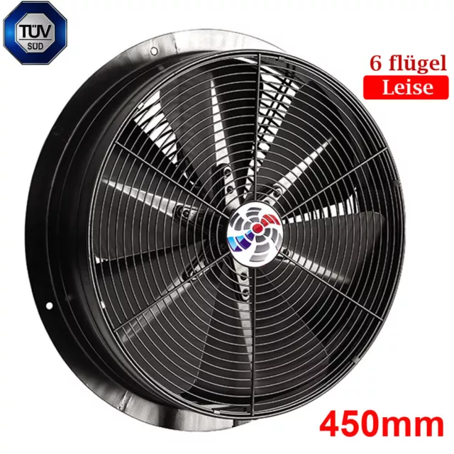 Turbo Power Industrie Axialventilator 450mm Axiallüfter Geblase 230V 6050 m3/h