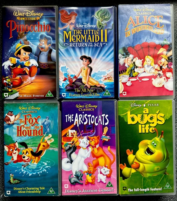 DISNEY VHS VIDEO Bundle -Little Mermaid 2, Pinocchio, Fox & The Hounds ...