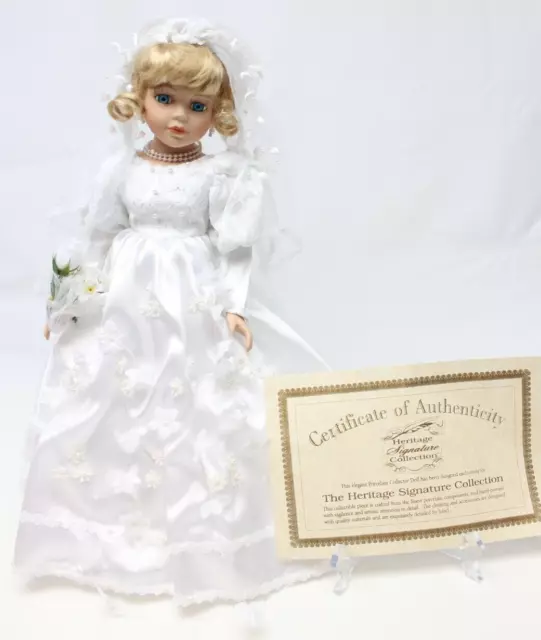 Heritage Signature Collection WEDDING DOLL MEREDITH 17" Porcelain Collector Doll