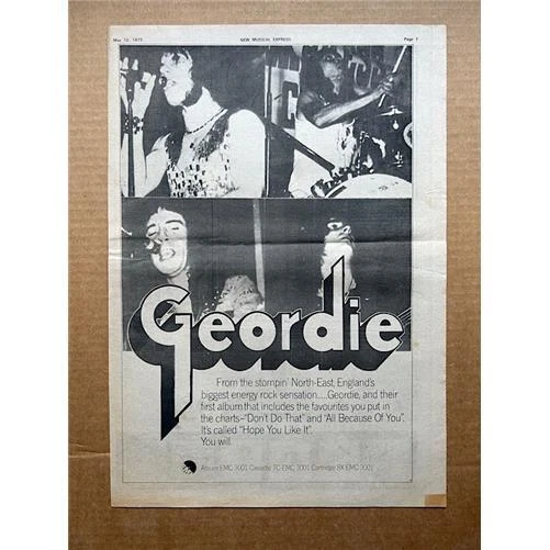GEORDIE HOPE YOU LIKE IT POSTER SIZED original music press advert from ...