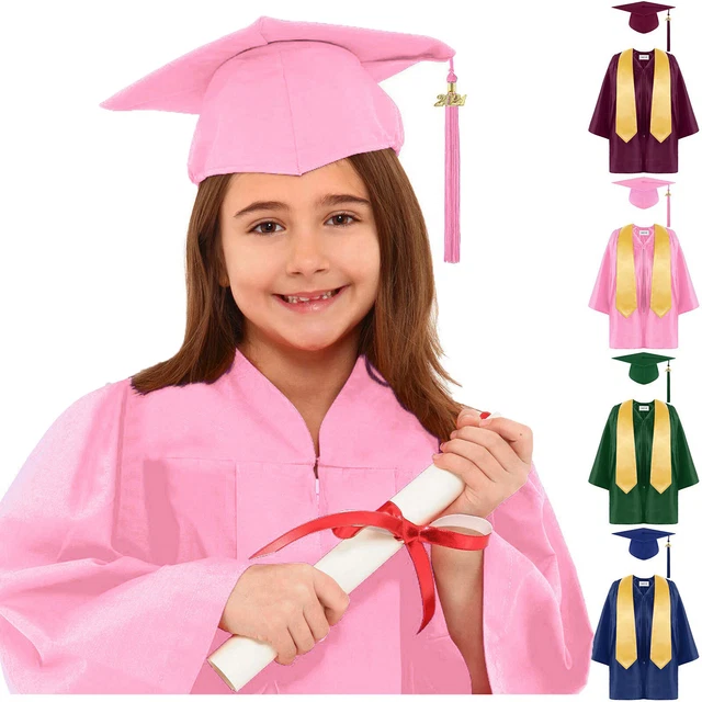 PRESCHOOL KINDERGARTEN GRADUATION Gown Cap Set With 2024 Tassel And ...