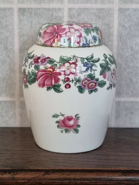 Vintage Floral Ginger Jar Crown Staffordshire Thousand Flowers English China