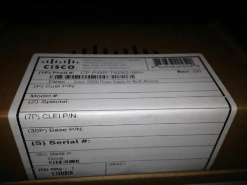 Cisco CP-PWR-7925G-NA (New sealed) (We buy and sell Cisco)